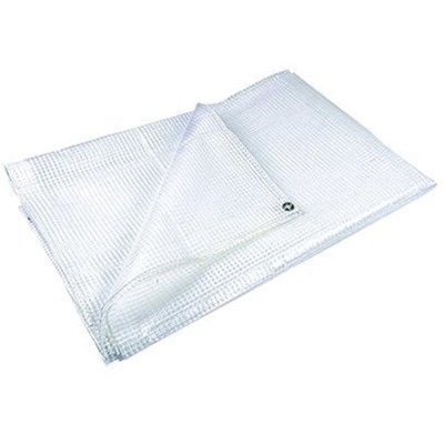 Telone Telo Occhiellato Retinato 3x4 Mt Bianco Trasparente Papillon Copertura Protezione Esterno 3 X 4 MT- 140 gr/mq BIANCO RETINATO