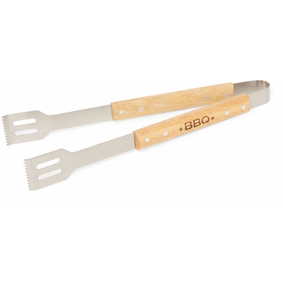Dmail - Pinza da barbecue con manico in legno