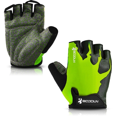 Boodun - Guanti sportivi Antiscivolo Guanti mezze dita da ciclismo Guanti imbottiti ammortizzanti per sollevamento pesi Guanti MTB traspiranti