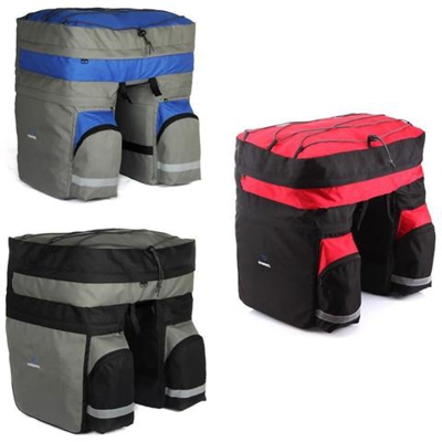 Borsa Da Bicicletta Per Bicicletta Bici A Doppio Lato Portapacchi Posteriore Sedile Per Bagagliaio Borsa Laterale 60l Verde