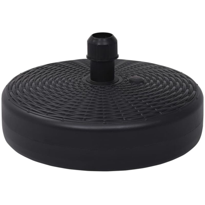 Base per Ombrellone Riempibile con Sabbia/Acqua 24L Nera - Nero - Youthup