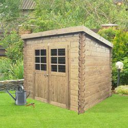 Casetta in legno STENDAL 248 x 198 x 191 spessore 19 pavimento COMPRESO en oferta