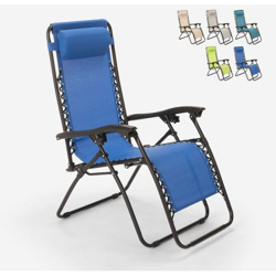 Sedia sdraio spiaggia giardino pieghevole multiposizione Emily Zero Gravity | Blu precio