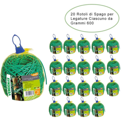 20 rotoli di spago per legature da giardino in pvc ciascuno da diametro 3 mm grammi 600 en oferta