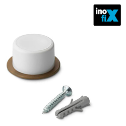 Fermaporta con vite bianca (blister 2 pezzi) EDM 66659 - Inofix precio