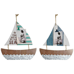 Decorazione pensile Barca a vela Corda Legno MDF (2 pcs) (40 x 2 x 43 cm) - Dkd Home Decor características