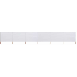 Paravento a 6 Pannelli in Tessuto 800x120 cm Bianco Sabbia - Bianco - Vidaxl precio