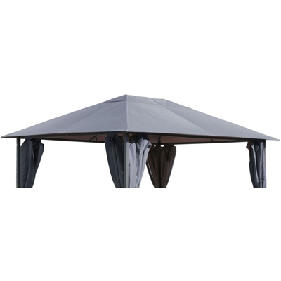Tetto di ricambio per gazebo da giardino 3x4m Grigio