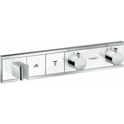 Set da incasso RainSelect per 2 consumatori, colorazione: Cromo / Bianco - 15355400 - Hansgrohe