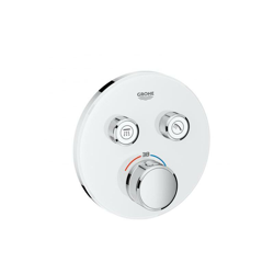 Grohe Grohtherm Grohtherm SmartControl Termostato con due valvole d'intercettazione, rosone a parete rotonda, bianco luna - 29151LS0 en oferta