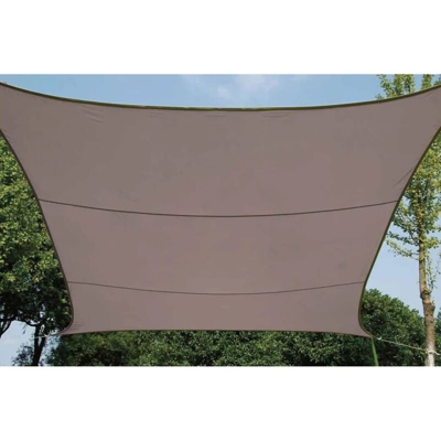 Perel Vela Parasole Quadrata 3,6 m Grigio Talpa - Marrone