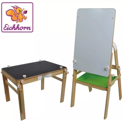 Lgvshopping - Eichorn Giocattolo Legno 2 in 1 Lavagna Magnetica Trasformabile in Banco Bambini