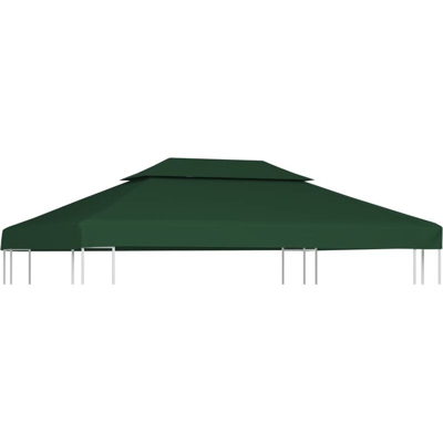 Telo Impermeabile Ricambio per Gazebo 310g/m2 Verde 3x4m - Verde - Youthup