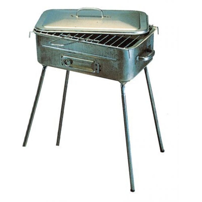 Barbecue 'fornacetta' fornacella in lamiera rettangolare con griglia 25x36 cm