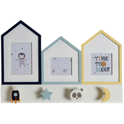 Appendiabiti Appendiabiti Multiplo Nave spaziale Legno MDF (45 x 5 x 31 cm) - Dkd Home Decor precio