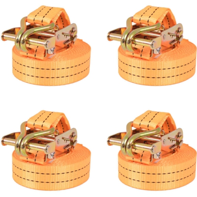Cinghie d'Ancoraggio a Cricchetto 1 T mt 6x38 mm Arancione modelli : 4 pz
