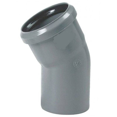 Curva 45° diam. 50 mm per tubo scarichi domestici 2 pezzi