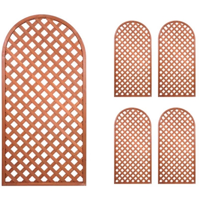 Multipack 5 pz tralicci fissi con cornice arco 0,92 x h 1,82 metri in legno di pino europeo