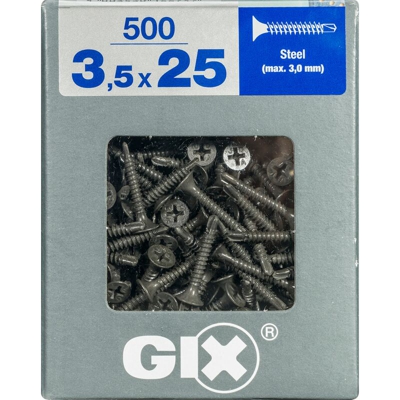 vite divisorie secco 'GIX Tipo D '25 x 3,5 mm - 500 pezzi - Spax