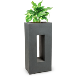 Airflor Vaso 45 x 100 x 27 cm Vetroresina In-/Outdoor grigio scuro en oferta