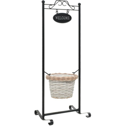 Piedistallo per Piante con Telaio in Ferro Verniciato a Polvere - Marrone - Vidaxl características