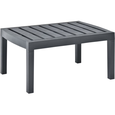 Nova - Tavolo Tavolino Caffè da Giardino in Plastica Rustico 78x55x38 cm vari colori colore : Antracite