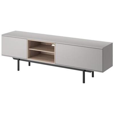 Mobile Tv Lovage 175 Cm, Cassettiera In Soggiorno, Cassettiera In Corridoio, Grigio / jackson Hickory