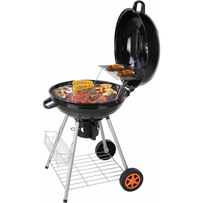 MVPOWER Barbecue a Carbone Grill, Bollitore Barbecue Grill, Carrello per Barbecue con due griglie, Raccoglitore di Fuliggine e Termometro,