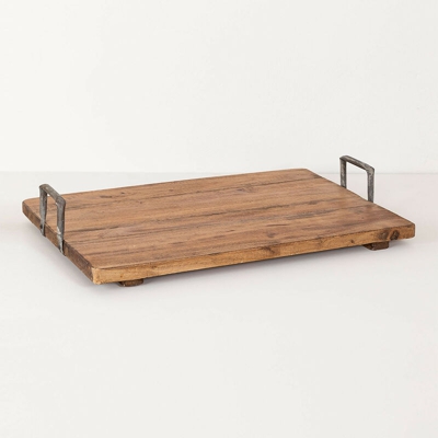 SKLUM Vassoio in legno riciclato Baka Legno di Mango - ?60 cm