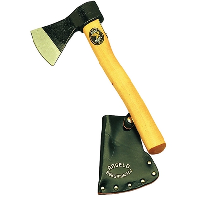 Picozzino con fodero in cuoio manicato in legno grammi 600