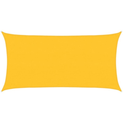 vidaXL Vela Parasole 160 g/m² Gialla 3x6 m in HDPE - Giallo