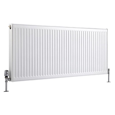 Hudson Reed Eco Radiatore Termoarredo a Piastra Type 21 - Termosifone Convettore Bianco - 2378W - 600 x 1400mm - Riscaldamento ad Acqua Calda