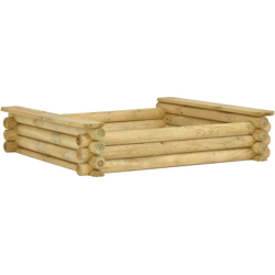 Sabbiera 120x120x27 cm in Legno di Pino Impregnato - Verde - Youthup precio