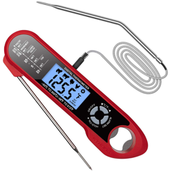Termometri 2 in 1 a doppia sonda per alimenti a base di carne per cottura in cucina Forno alla griglia con funzione di allarme Retroilluminazione características