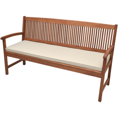 Beautissu Cuscino per panche Base BK Comodo e Versatile per panchine da Giardino Balcone terrazza Natura, 120x48x5 cm