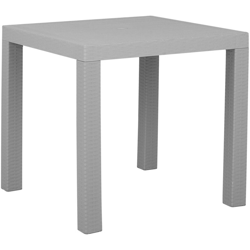 Tavolo da giardino effetto rattan grigio chiaro 80 x 80 cm FOSSANO en oferta