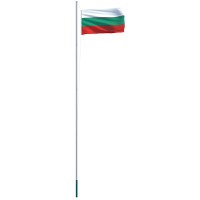 vidaXL Bandiera con Pennone in Alluminio 6,2 m della Bulgaria