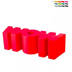 Panchina divanetto design moderno Wow interni e giardino | Colore: Rosso - Slide características