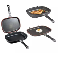 Bistecchiera Padella Griglia 3in1 Lato Grigliato Liscio Con Coperchio - Beper precio