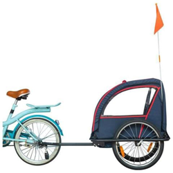 100 Series Rimorchio Per Bicicletta Per Bambini Indaco + Illuminazione en oferta