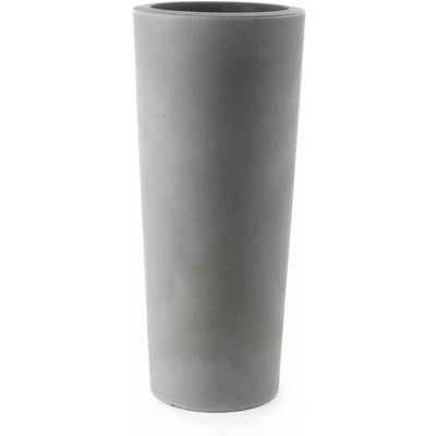 Vaso cilindro Schio Cono Essential in resina da giardino per fiori e piante. -90 cm / Beton