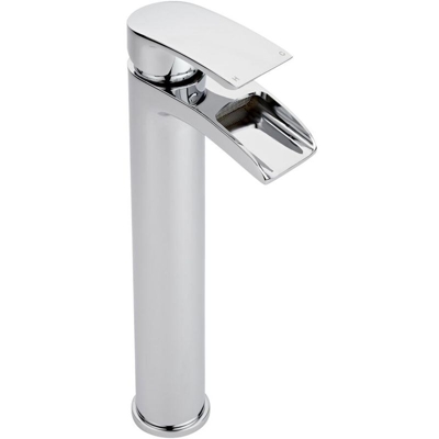 Hudson Reed - Rubinetto Miscelatore Bagno Monoforo Ottone Cromato Monocomando Minimalist a Leva Razor