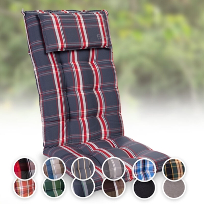 Blumfeldt - Sylt, Imbottitura, Schienale Alto, Sedia da Giardino, Poggiatesta, Poliestere, 50x120x9cm