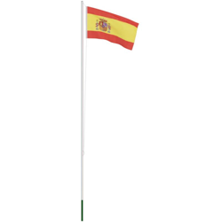 Bandiera con Pennone in Alluminio 6,2 m della Spagna - Vidaxl en oferta