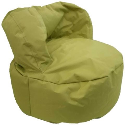 Poltrona A Sacco Pouf Bomber In Tessuto Poliestere Imbottita Verde