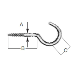 4 GANCI A VITE PER STAMPELLE OCCHIO LARGO 5X50X25mm - FERRO ZINCATO - Oreca precio