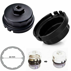 B&s - Tappo chiave a tazza CAP2 rimozione filtro olio versione 14 flap 3/8' 64mm 05044 características