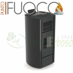 Punto Fuoco - Nicole - Stufa a pellet da 15 kw nero goffrato características