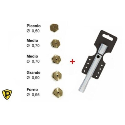 Ugelli iniettori gas metano e gpl kit cucina piani cottura