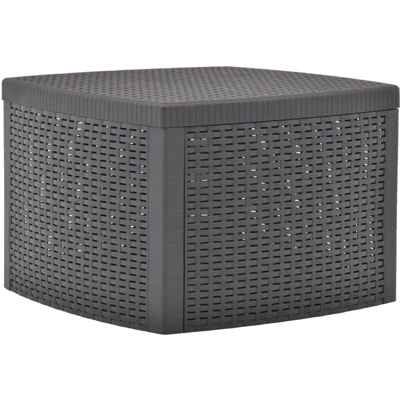Tavolino 54x54x36,5 cm in Plastica Caffè - Marrone - Vidaxl